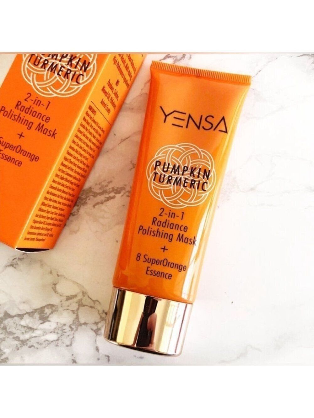 NIB Sealed Yensa Pumpkin Tumeric 2-in-1 Radiance Polishing Mask + 8 Super Oils